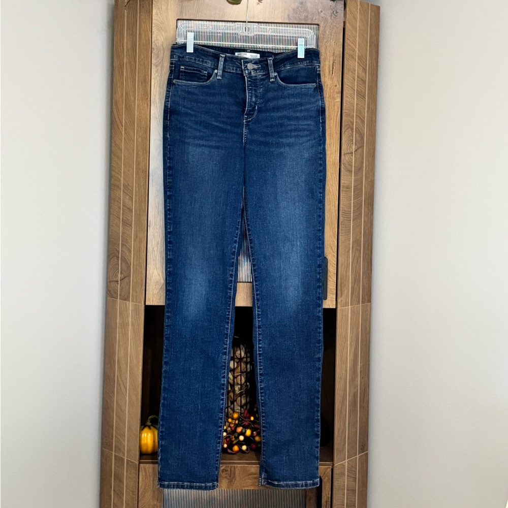 Signature by Levi Strauss Dark Blue Straight Leg Jeans